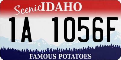 ID license plate 1A1056F