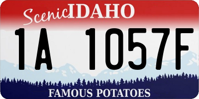 ID license plate 1A1057F