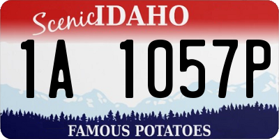 ID license plate 1A1057P
