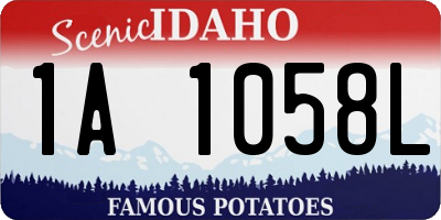 ID license plate 1A1058L