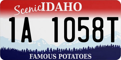 ID license plate 1A1058T