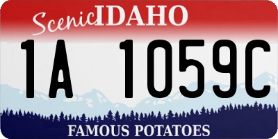 ID license plate 1A1059C