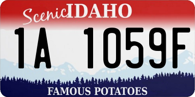 ID license plate 1A1059F