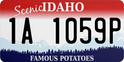 ID license plate 1A1059P