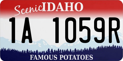 ID license plate 1A1059R