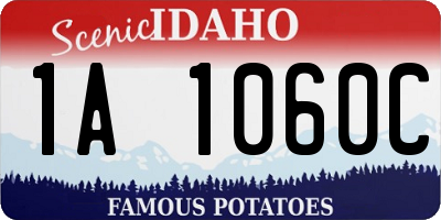 ID license plate 1A1060C