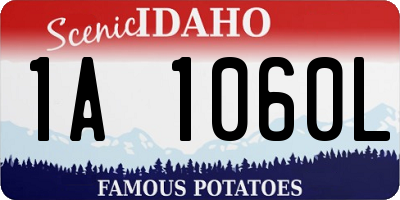 ID license plate 1A1060L
