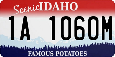 ID license plate 1A1060M