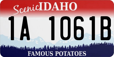 ID license plate 1A1061B