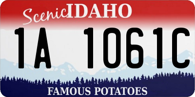 ID license plate 1A1061C