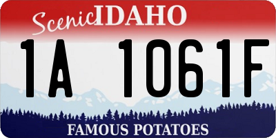ID license plate 1A1061F