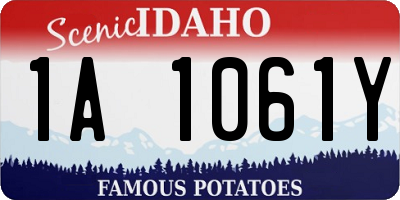 ID license plate 1A1061Y