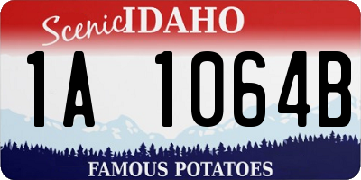 ID license plate 1A1064B