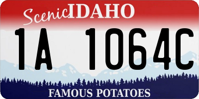 ID license plate 1A1064C