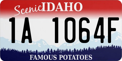 ID license plate 1A1064F