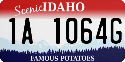 ID license plate 1A1064G