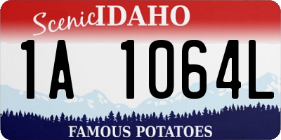 ID license plate 1A1064L