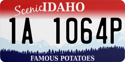 ID license plate 1A1064P