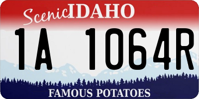 ID license plate 1A1064R