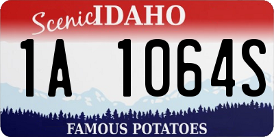 ID license plate 1A1064S