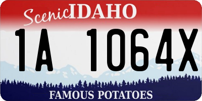 ID license plate 1A1064X