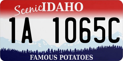 ID license plate 1A1065C