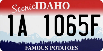 ID license plate 1A1065F