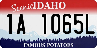 ID license plate 1A1065L