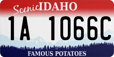 ID license plate 1A1066C