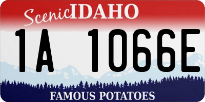 ID license plate 1A1066E