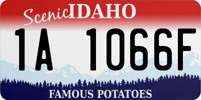 ID license plate 1A1066F