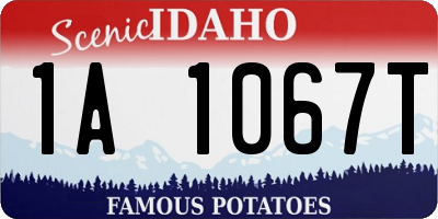 ID license plate 1A1067T