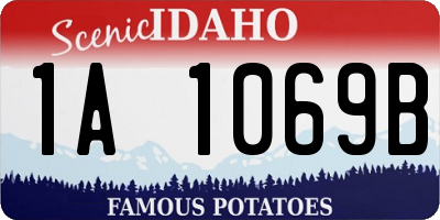 ID license plate 1A1069B