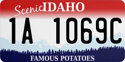 ID license plate 1A1069C