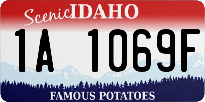 ID license plate 1A1069F