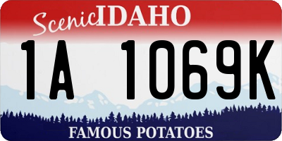 ID license plate 1A1069K