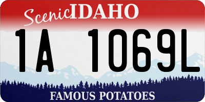 ID license plate 1A1069L