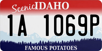 ID license plate 1A1069P