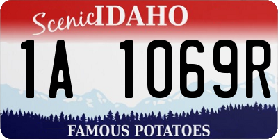 ID license plate 1A1069R