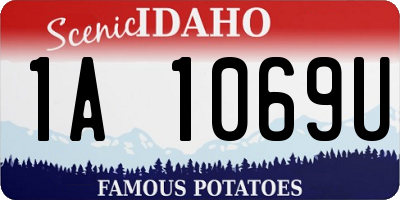 ID license plate 1A1069U