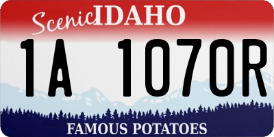 ID license plate 1A1070R