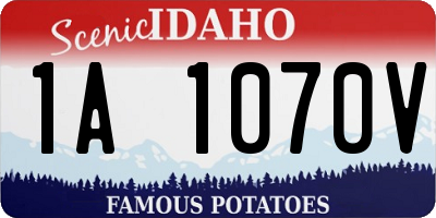 ID license plate 1A1070V