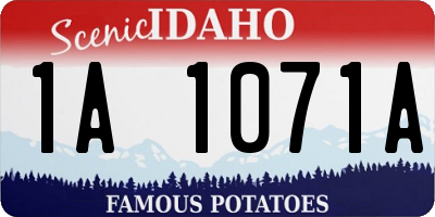 ID license plate 1A1071A