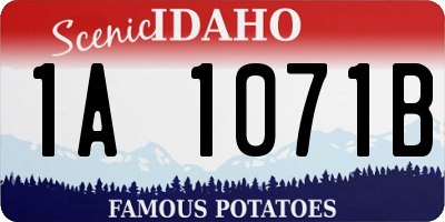 ID license plate 1A1071B