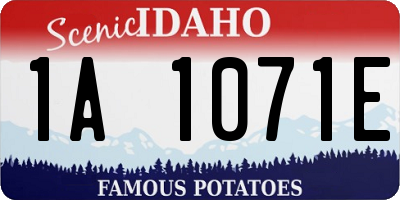 ID license plate 1A1071E
