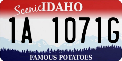 ID license plate 1A1071G