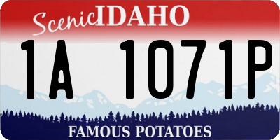 ID license plate 1A1071P