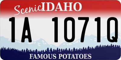 ID license plate 1A1071Q