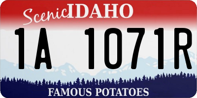 ID license plate 1A1071R