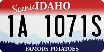 ID license plate 1A1071S